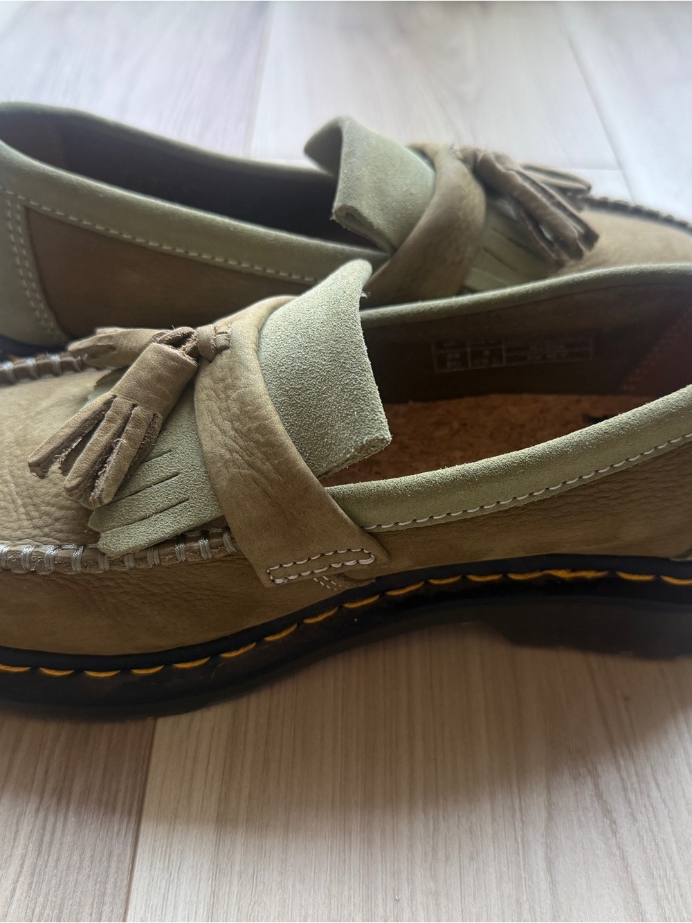 Dr. Martens Adrian Muted Olive Loafers - Picture 3 of 8